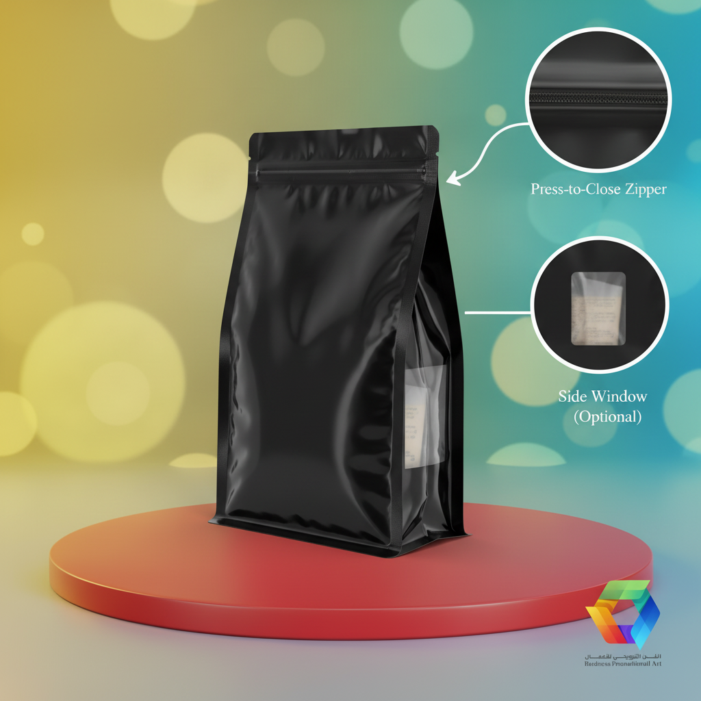 Black Side Window Bag - 2 Circles