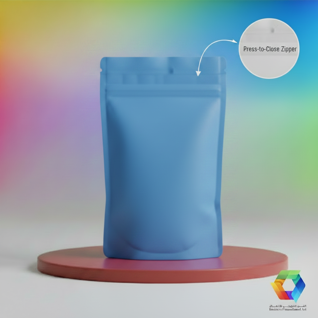 Blue Doypack - Zipper Callout