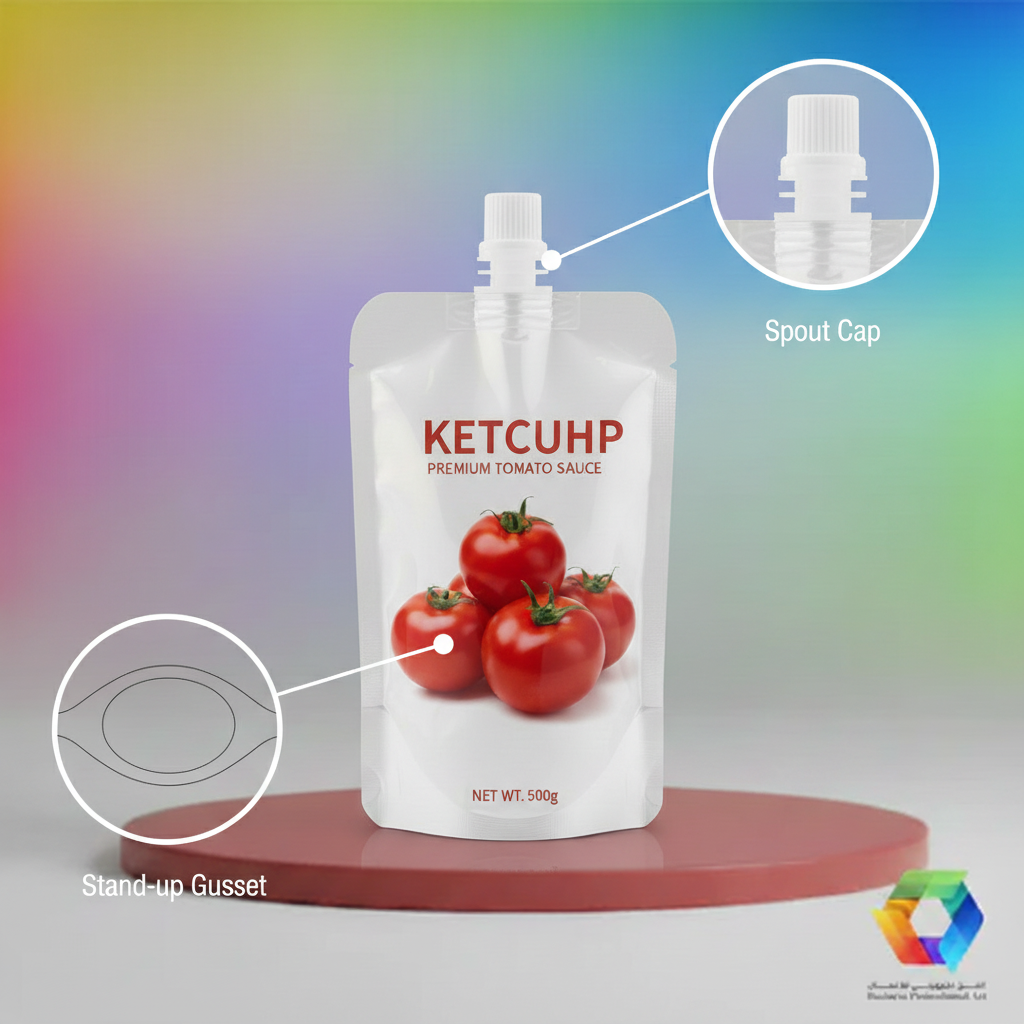 Ketchup Spout Pouch - Callouts