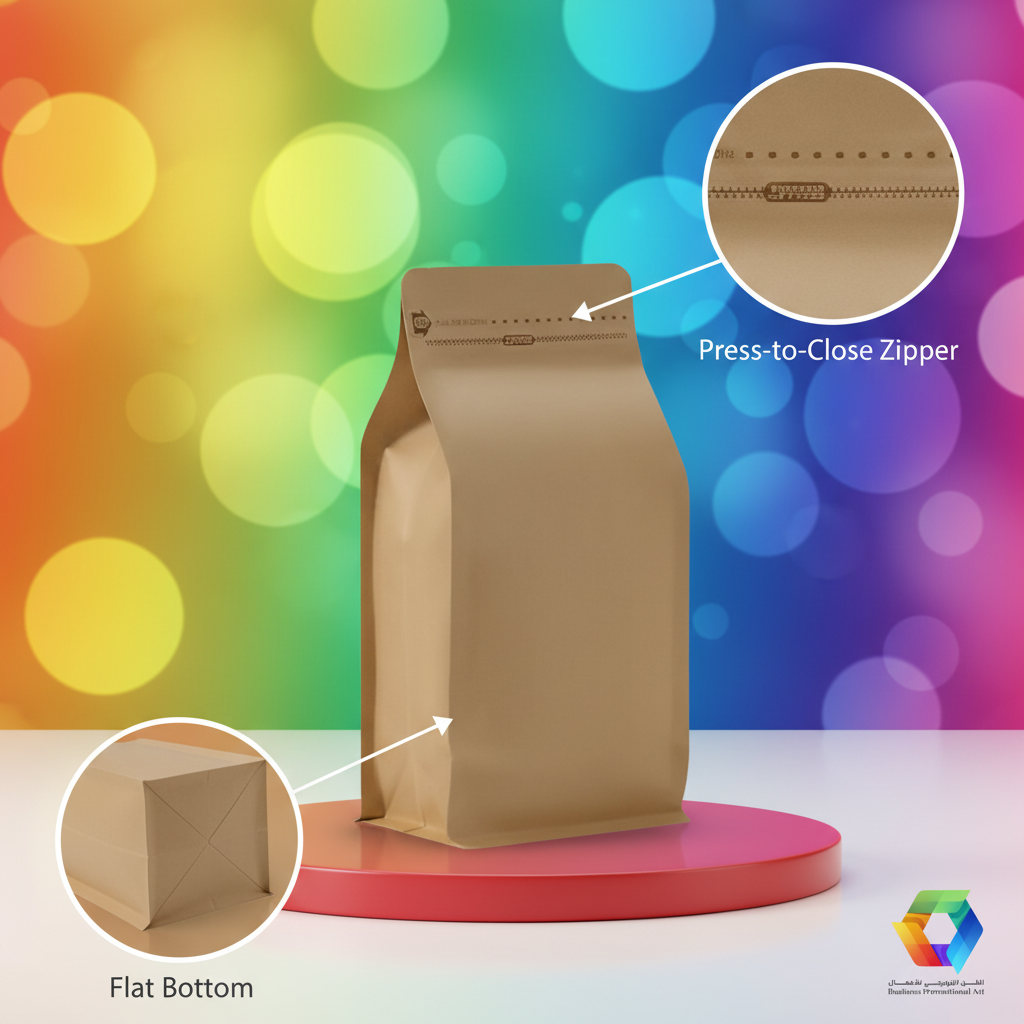 Medium Kraft Flat Bottom Bag - Repositioned