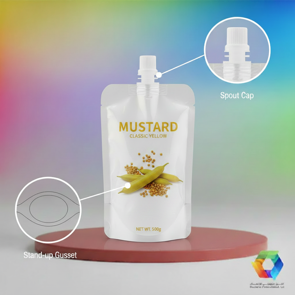 Mustard Spout Pouch - Ketchup Layout