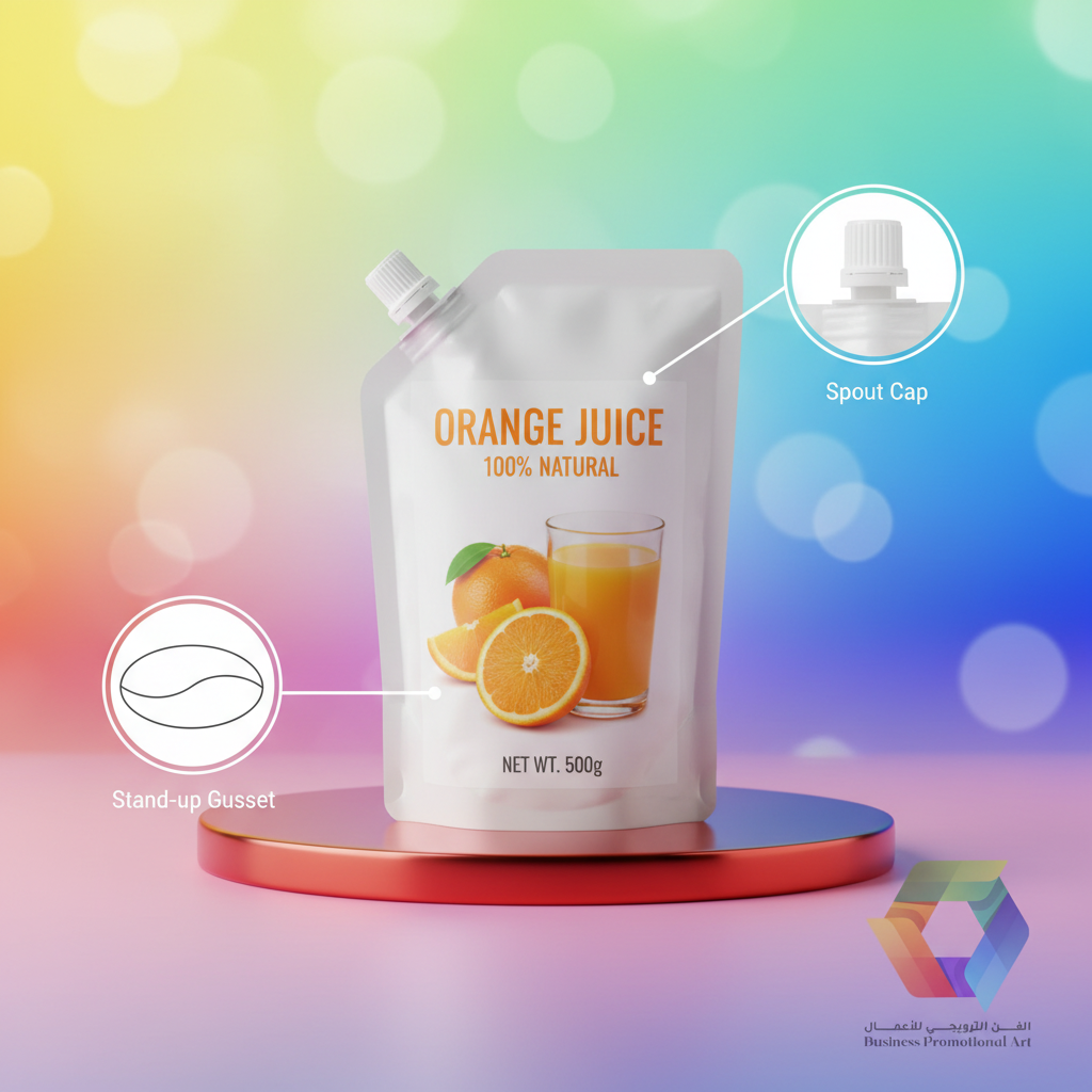 Orange Juice Spout Pouch - BPA Watermark Bottom Right