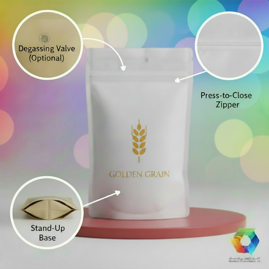 White Doypack - Golden Grain