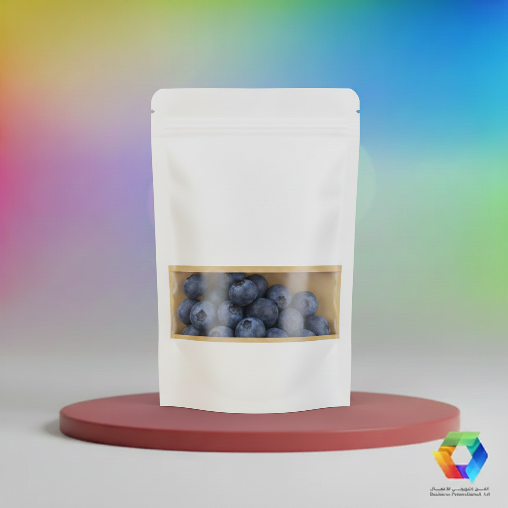White Doypack with Blueberries