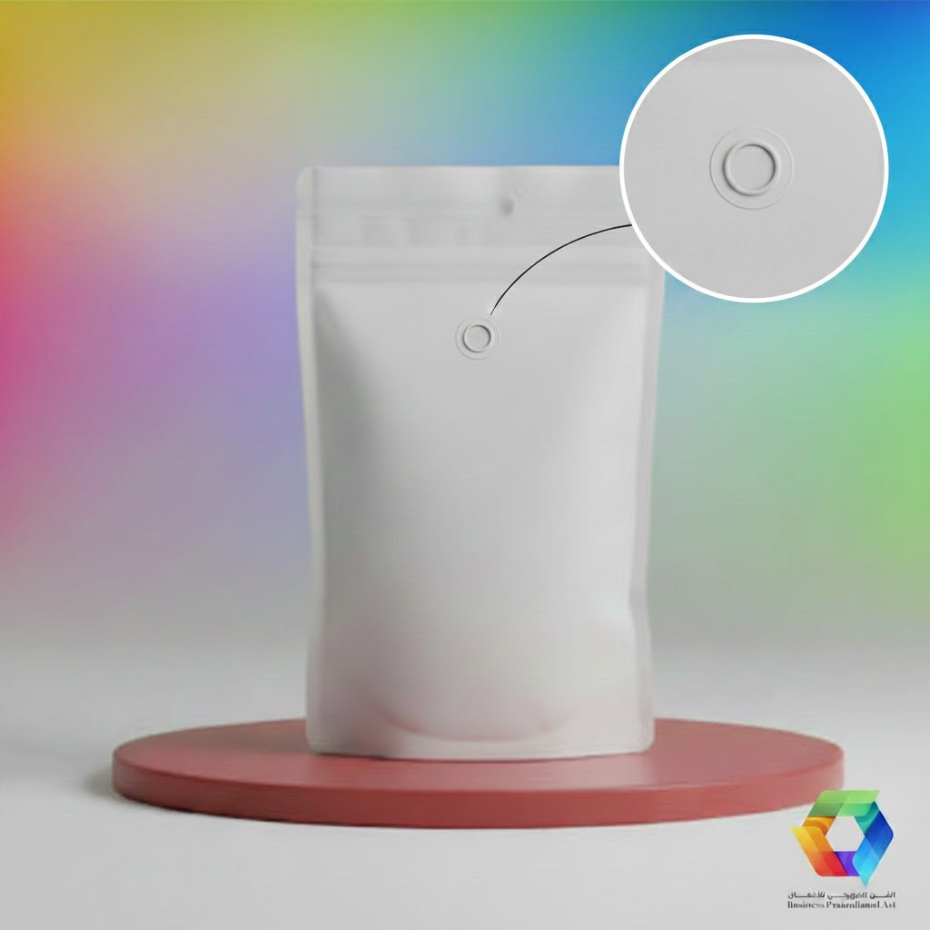 White Doypack with Valve Callout - BPA Theme