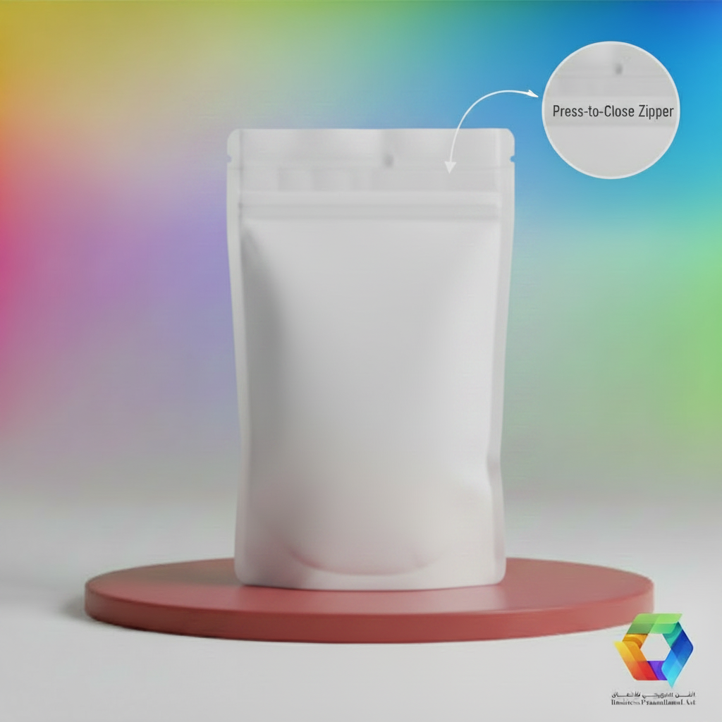 White Doypack - Zipper Callout